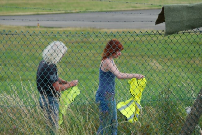 22July14 photo 1 CD & MW put on High visibilitty safety Jackets before heading to search warplanes