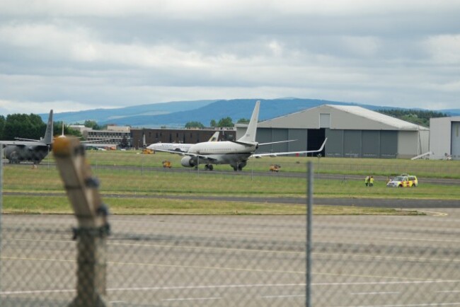 22July14 photo 7 two US Navy warplanes Irish army, Gardai and airport security fail to search