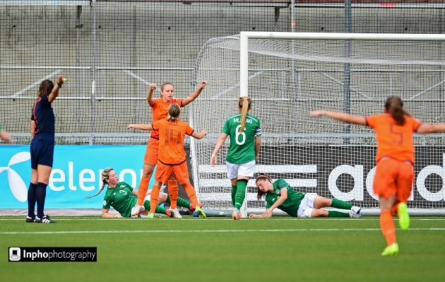 Vivianne Miedema celebrates scoring