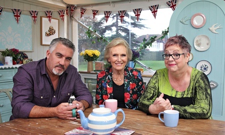 Jo Brand (far right) joins the regulars with Great British Bake Off: An Extra Slice.