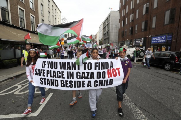 Gaza Protest. Pictured around 2,500 pe