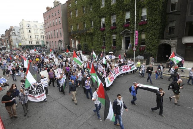 Gaza Protest. Pictured around 2,500 pe