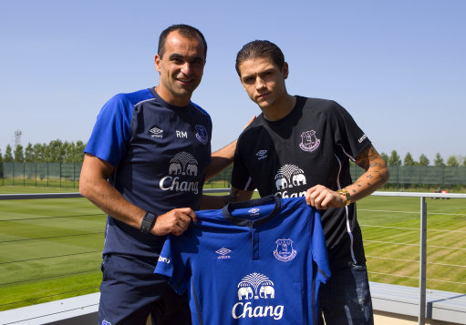 Soccer - Everton Unveil New signing Muhamed Besic - Finch Farm