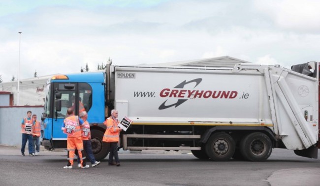 Greyhound strike continues. A truck dr