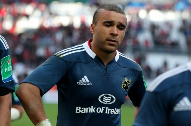 Simon Zebo dejected