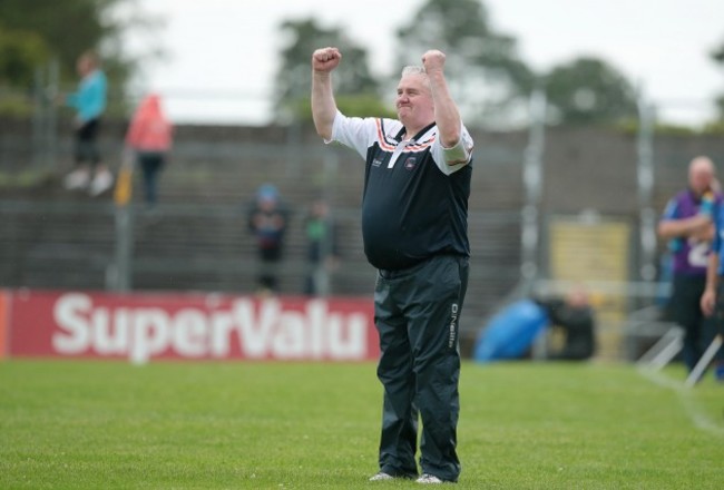 Paul Grimley celebrates