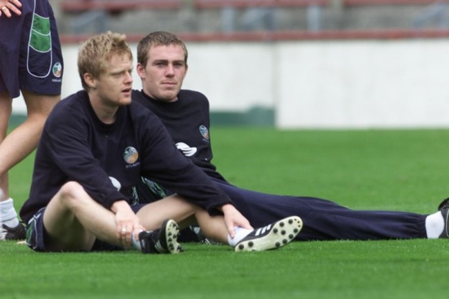 Richard Dunne and Damien Duff 14/8/2001 DIGITAL