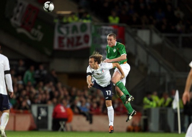 Richard Dunne with Alberto Gilardino