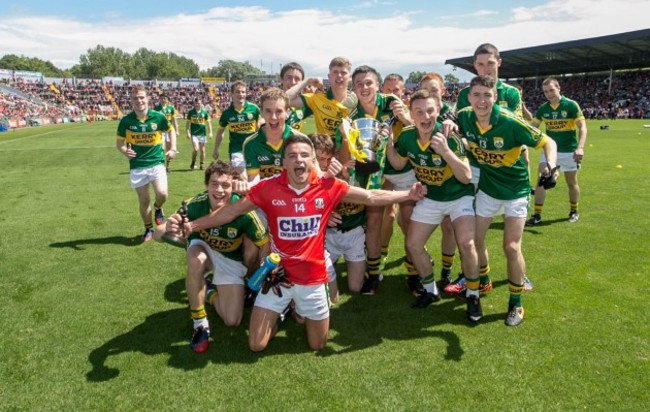 Kerry players celebrate after the game