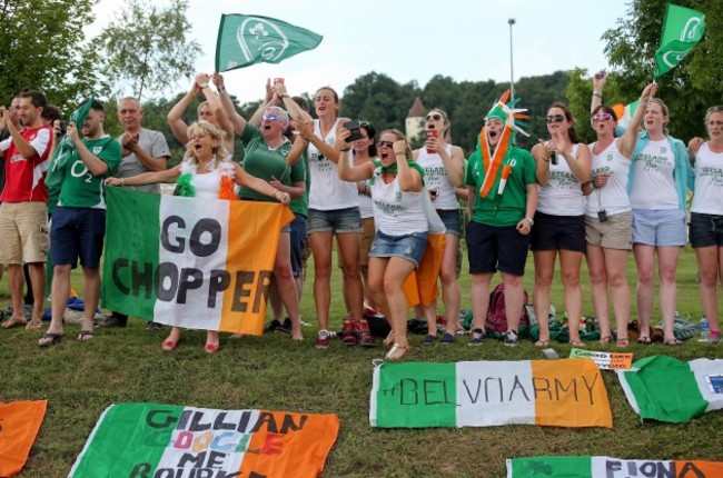 Ireland fans at the game