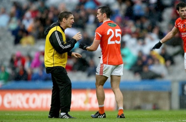 Kieran McGeeney with Aaron Kiernan