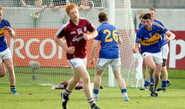 Colin OÕRiordan celebrates scoring a goal