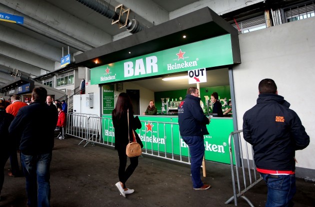 General view of a Heineken bar in Semple Stadium