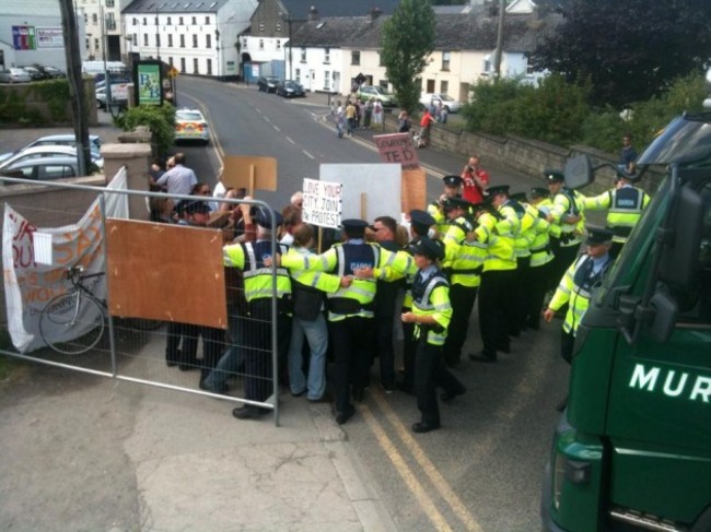 Protestors - Journal- Gaurds in Kettle Formation2