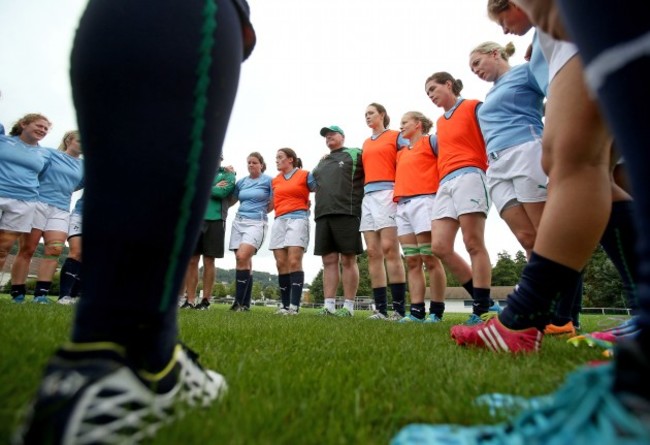 Philip Doyle talks to his players