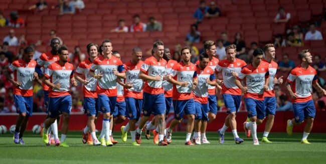 Soccer - The FA Community Shield - Arsenal v Manchester City - Arsenal Training Session - The Emirates Stadium