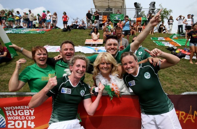 Siobhan Fleming and Sharon Lynch celebrate with family and friends