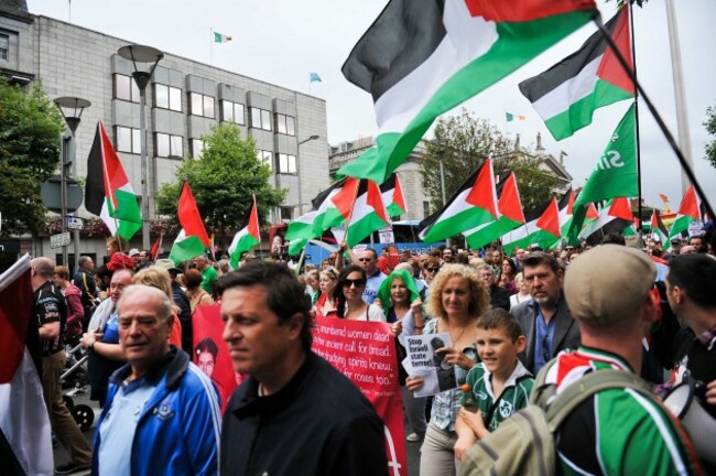 Free Palestine Demonstration, Dublin's O'Connell Street 9/08/2014