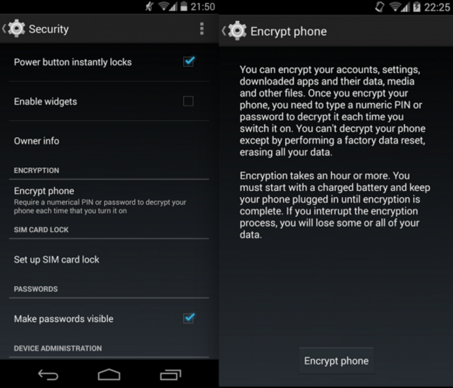 Encrypt phone