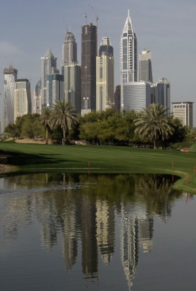 Mideast Emirates Dubai skyline