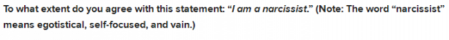 narcissist test