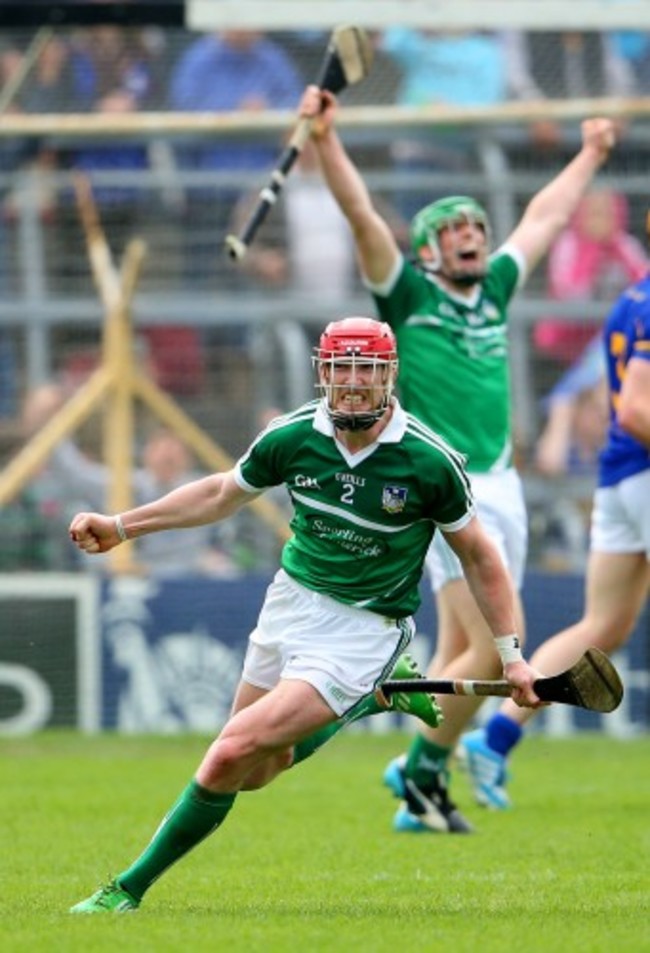 Seamus Hickey celebrates scoring a point