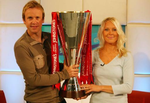 Sky's Soccer AM presenters draw the Johnstone's Paint cup
