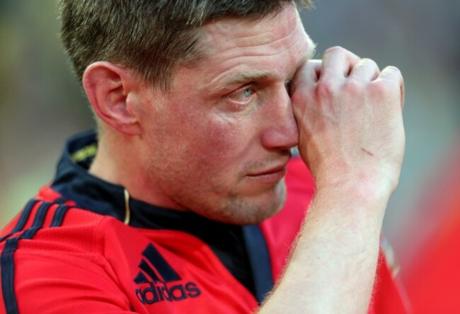 Ronan O'Gara dejected after the game