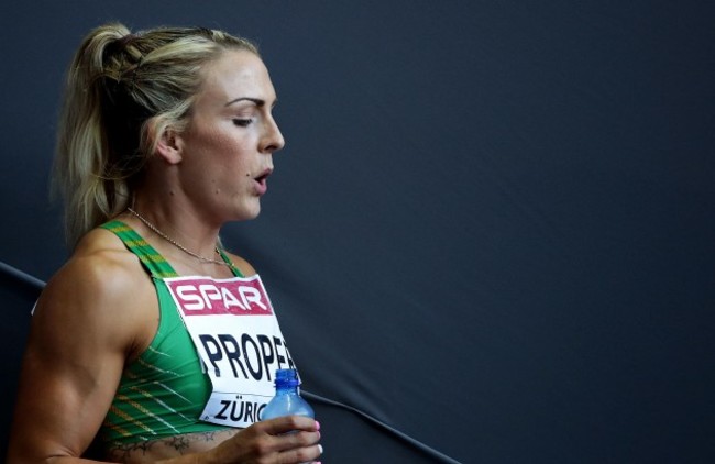 Ireland's Kelly Proper after finishing 5th in her semi-final of the Women's 200m