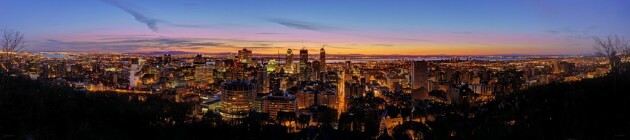 Montreal holiday panorama.