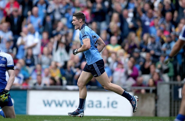 Diarmuid Connolly celebrates scoring his side's first goal