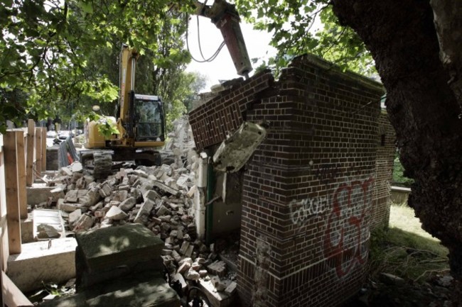 Public Convenience Demolition. Pictured