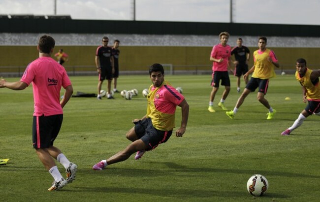 Spain Soccer FC Barcelona Suarez