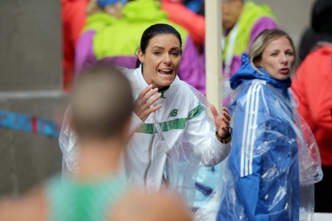 Rob Heffernan is encouraged by his coach Marian Heffernan