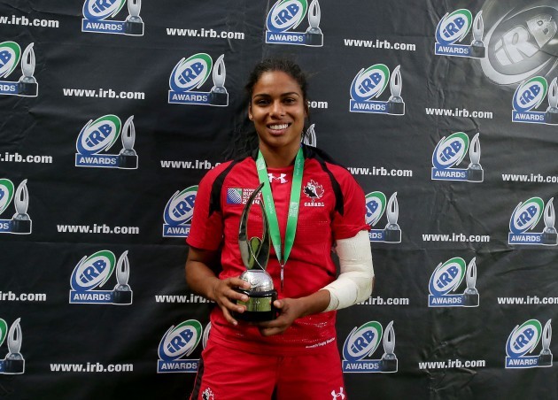 Magali Harvey wins the player of the tournament award