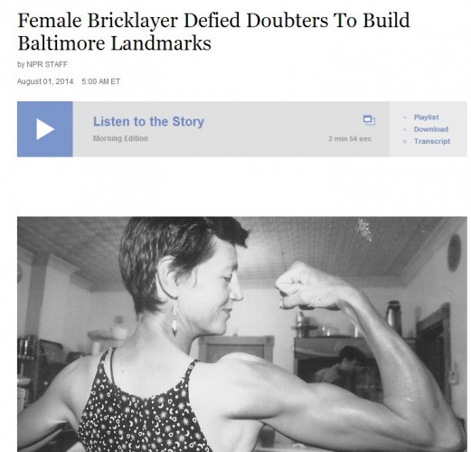 female bricklayer