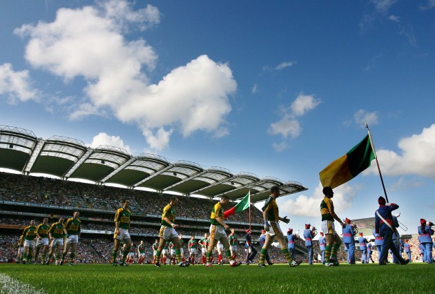 General view of the Mayo players