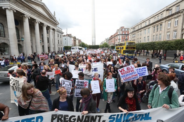 Pro Abortion Protest. Pictured protesters