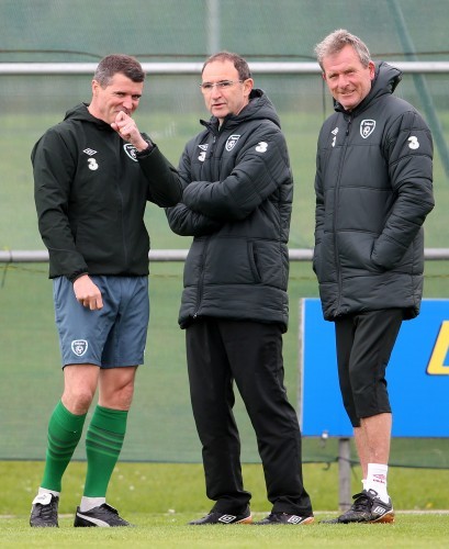 Roy Keane with Martin O'Neill and Steve Walford
