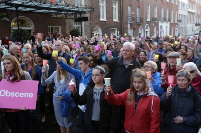 22/08/-2014. Anti abortion vigil. Supporters of th