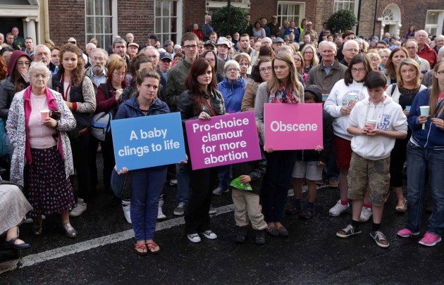 22/08/-2014. Anti abortion vigil. Supporters of th