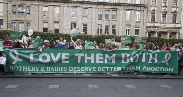 Pro Life Protest Dublin. Members of the