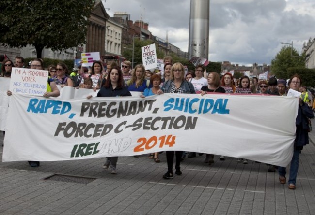 Pro Choice Protest Dublin. Members of t