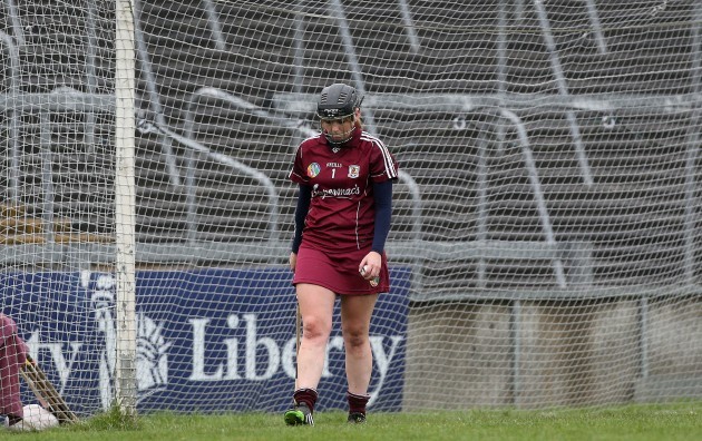 Susan Earner dejected after conceding a fourth goal