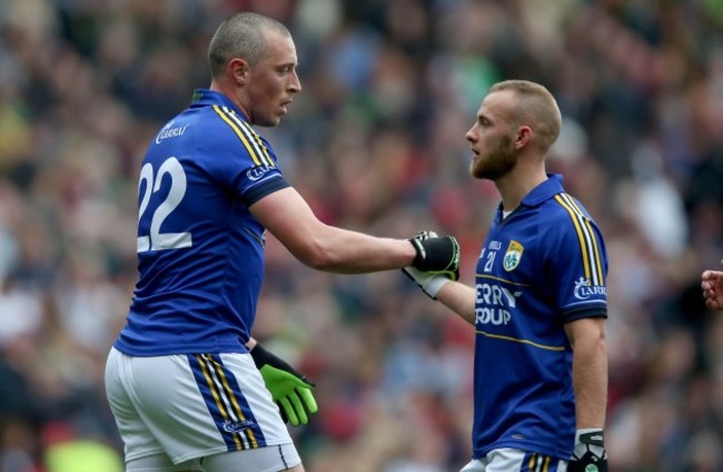 Kieran Donaghy and Barry John Keane at the end of the game