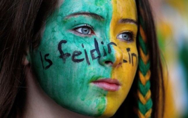 A dejected Donegal fan