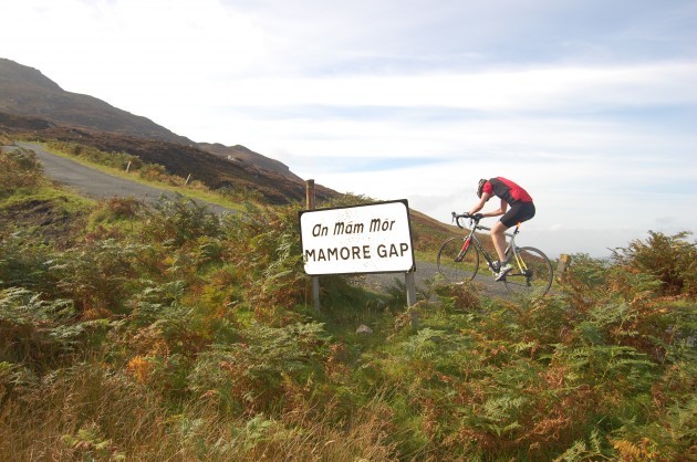 One of the racers on Mamore Gap in Donegal