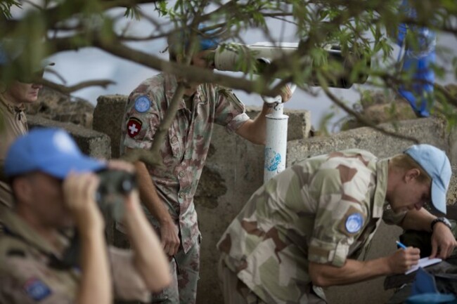 Mideast Israel UN Syria Peacekeepers