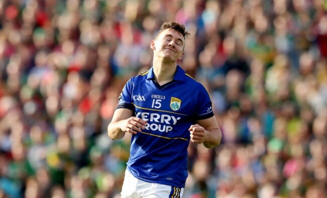 James O&Otilde;Donoghue reacts after a missed chance