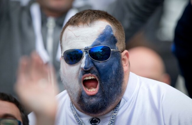A general view of an American Football fan at the game